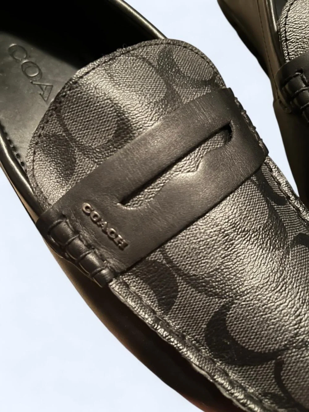 Coach Black Signature Men’s Penny Loafers